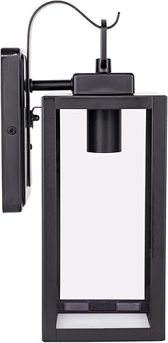 Miniatura 6 de LIT-PaTH Farol de pared para exteriores, aplique de pared como accesorio de iluminación de porche con una base E26 máximo de 60 W, carcasa de metal