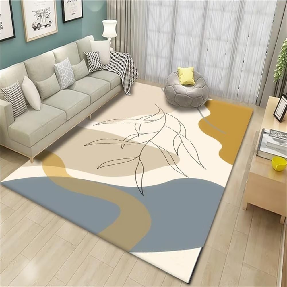 Tapis garçon et fille jaune lavable pour créer un coin jeu stylé