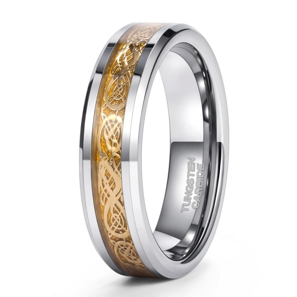 NS GEMS JEWELS 6mm&8mm Tungsten Carbide Ring Gold Dragon Inlay Polished Wedding Bands,Anniversary Ring, Promise Ring, Engagement Ring,Mens Tungsten Ring,Birthday Gift (12.5 US, 6mm) (B0CWL5CBTW) Amazon Price History, Amazon Price Tracker