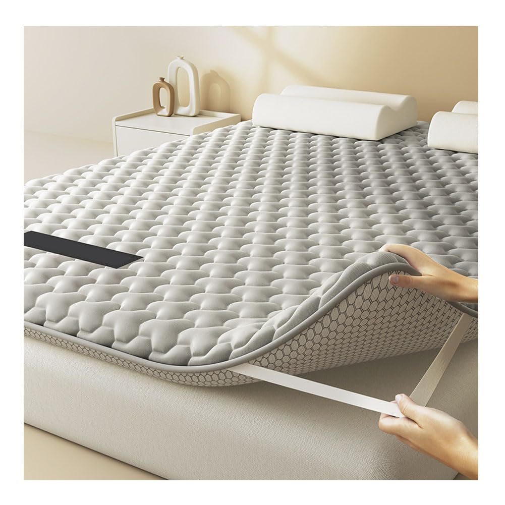 Ghygetrich Single Mattress, Mattress Topper Double Mattresses Double Mattress Topper Single Mattress Topper Grey 90x200cm