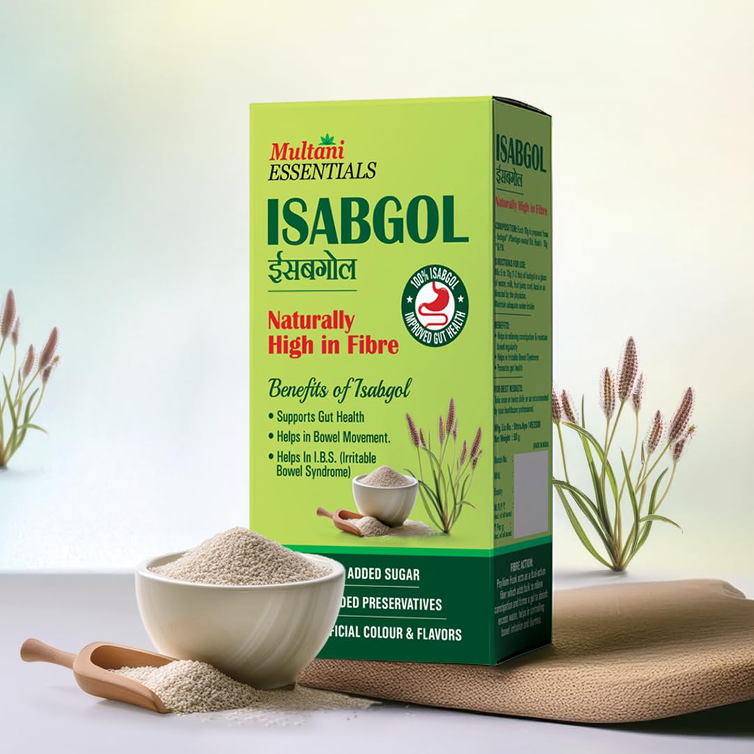 Buy Now Multani Essentials Isabgol |Psyllium Husk Powder | Gut Healt...