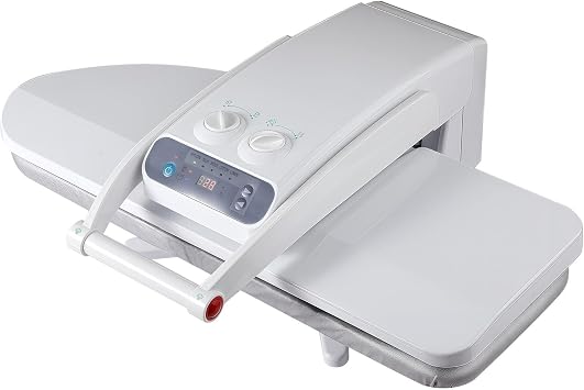 BANGBANGJI Intelligent 1600W Steam Press Machine, Digital Large 26" Steam Iron Press with 5 Fabric Settings & Steam Burst Function, W/ 110lbs. of Pressing Pressure, Auto Shut-Off, for Home Business