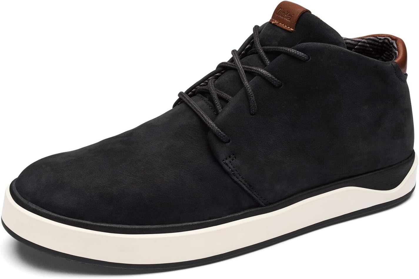 OLUKAI Papaku 'Ili Men's Boots, Durable Waterproof Leather, Cozy Quilted Lining, All-Day Underfoot Cushion, Comfort & Wet Grip Rubber Soles