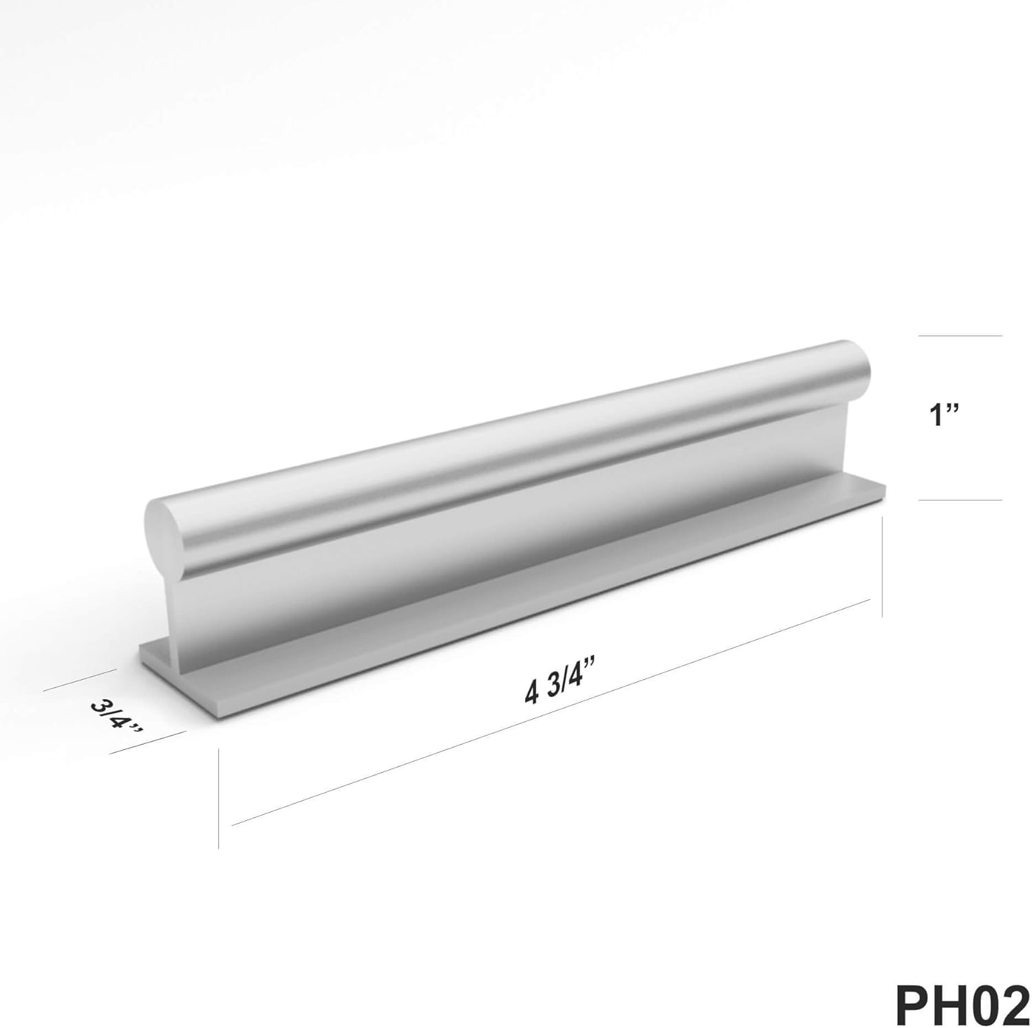 HRX Self-Adhesive Edge Fingerpull Door Handle - Easy to Install Screwless Peel and Stick on Glass, Wood, Metal, Plastic - Sliding Doors Knob for Kitchen Fronts, Drawers & Dressers Panels - 6 Pack