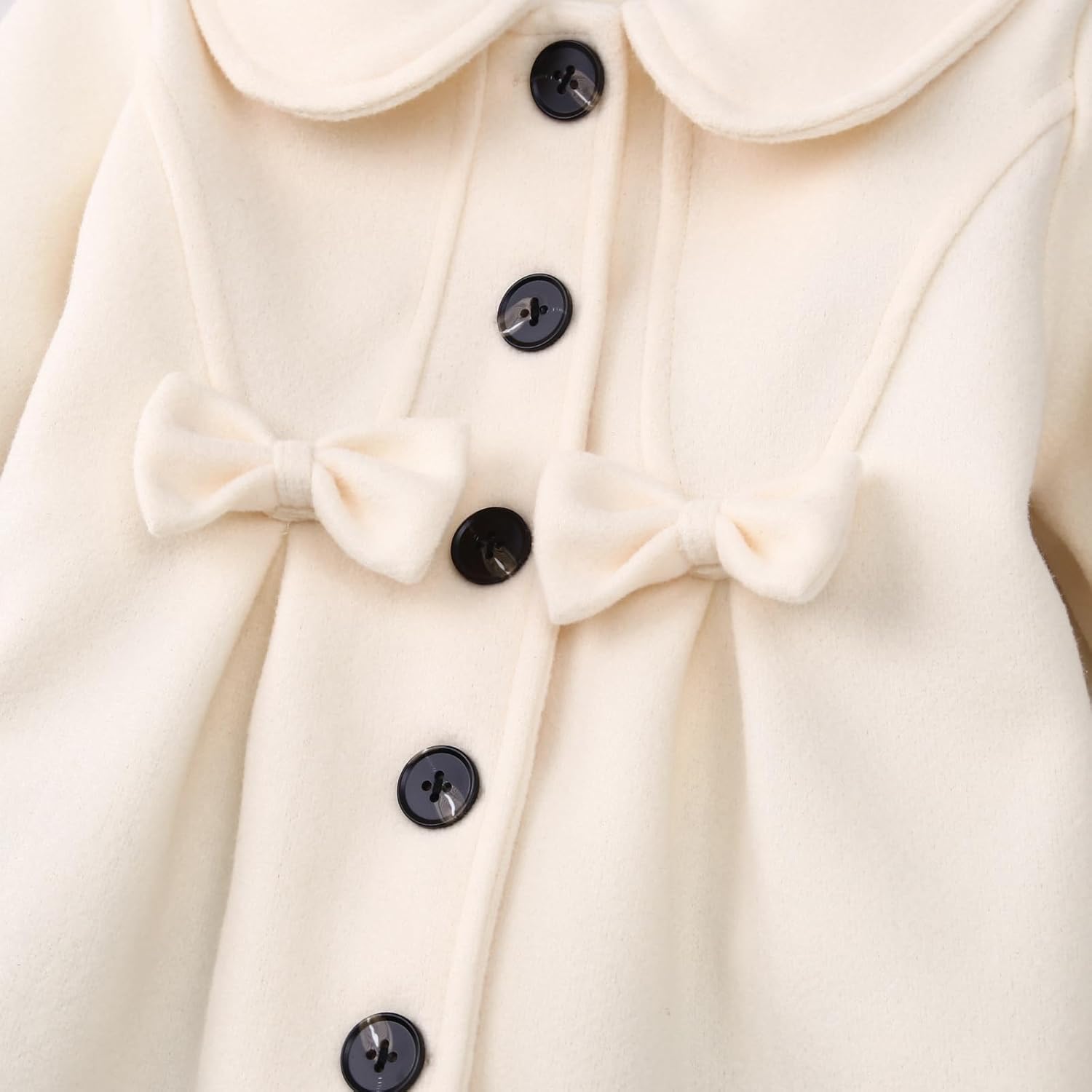 Toddler Baby Girl Dress Coat Lapel Button Jackets Clothes Long Sleeve Solid Color Fall Winter Outfit