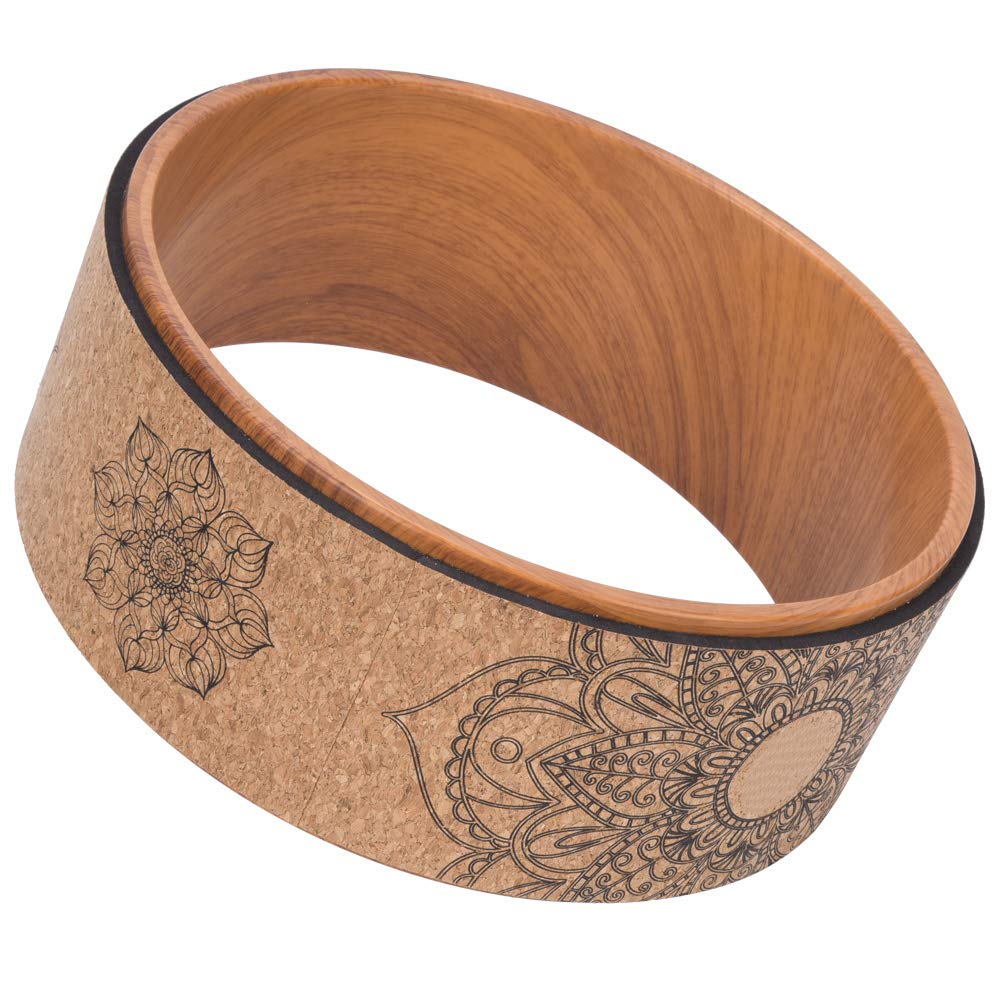 Haofy Ruota per Yoga, Supporto per Lo Stretching della Schiena per Allenamento di flessibilità con capacità di 440 Libbre e Cuscinetto in Gomma PU da 5 Mm, Ideale per la Palestra Domestica e l'uso da