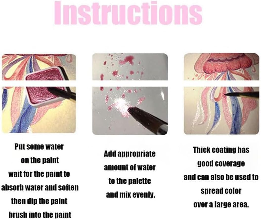 Color Shifting Watercolor Paint, [High Saturation Color] shifting Watercolor Paint Set, 20 Colors Watercolor Painting Set with Water Color Pallet and Brushes, Ideal for Adults, Kids (Large*2)