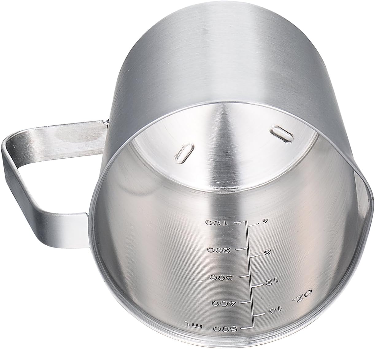 KSENDALO 16oz/2Cup SUS304 Stainless Steel Measuring Cup - Precision Engraved Markings for Liquid, Coffee, Milk & Espresso - 500mL Kitchen Mixing Pitcher, Canister & Container for Baking & Frothing - Image 2
