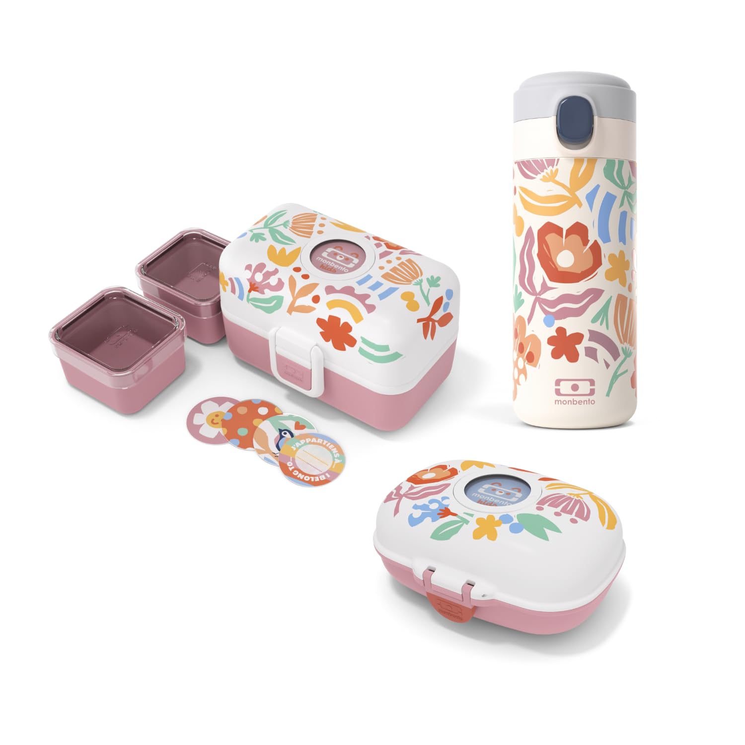 Boîte à goûter étanche et gourde isotherme monbento pour enfant