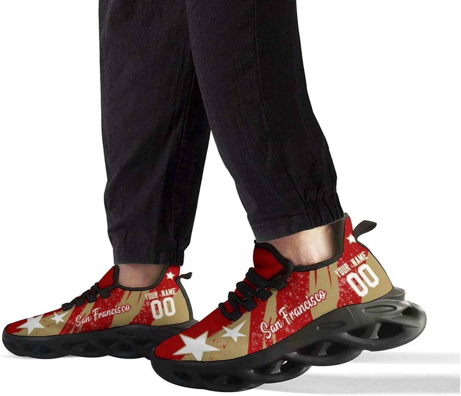 City Custom Football Flex Sneakers Personalized Name Number Athletic Shoes Fans Gifts Breathable Casual Shoes for Men Women - Image 2