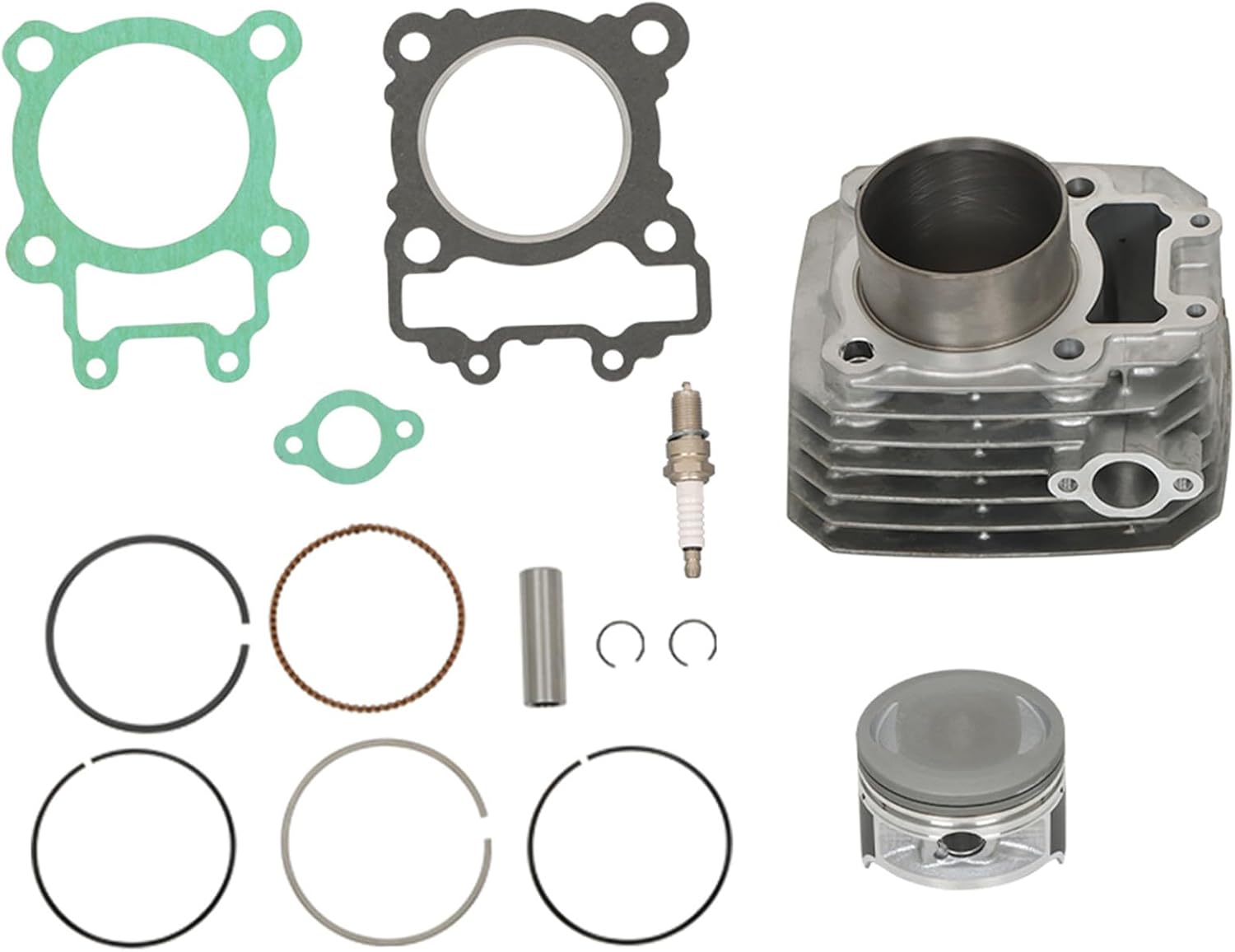 Silscvtt Cylinder Piston and Top End Kit Replacement for Kawasaki Bayou 250 KLF250A Replacement for 92033-1161 11005-1965 11004-1375 13001-1663 11061-1104 2003 2004-2011