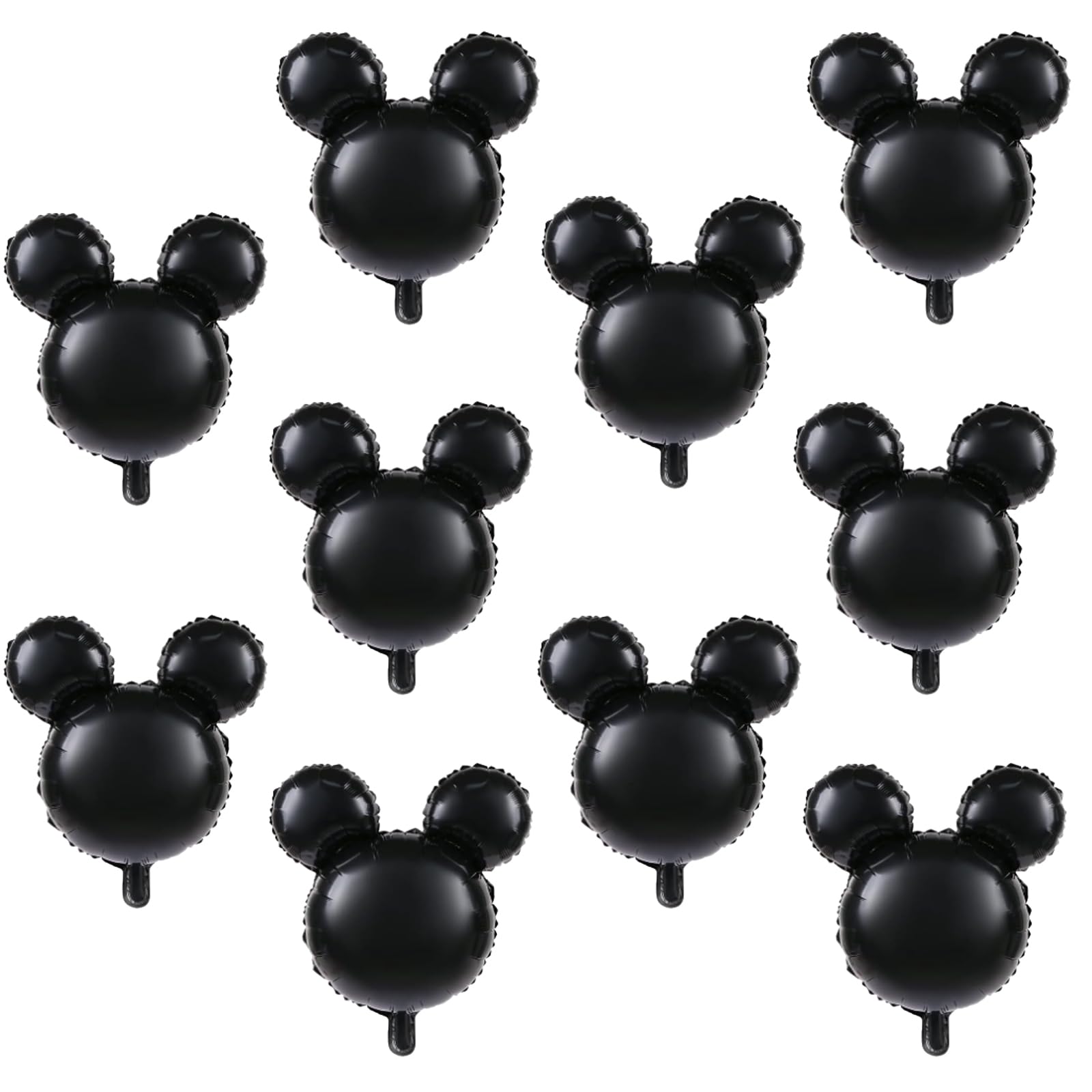 Photo 1 of 10pcs 24inch Black Mylar Balloons - Mouse Birthday Party Decorations and Supplies