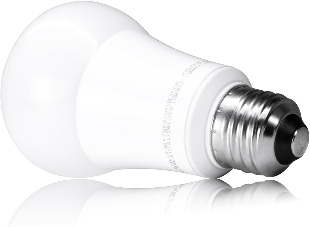 TCP Allusion Series LED A19 60W Replacement (Uses only 9W) Smooth Warm Dimming (2700K to 2000K) Medium Base General Purpose Light Bulb