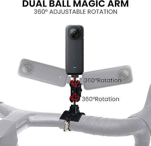 Miniatura 4 de BarGrip Abrazadera universal de montaje de cámara de barra enrollable para cámaras de acción – Se adapta a barras redondas, cuadradas y de perfil de