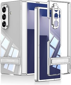 Galaxy Z Fold 7 ile Uyumlu K l f Kamera Korumal   effaf Tasar ml  CNS Lego Standl  Kapak - G m