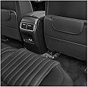 GHUYGTT Auto Rücksitz Anti Kick Pad Für Skoda/Citigo/Enyaq/Fabia/Kamiq/Kodiaq, 2 Stück Leder-Autositz-Trittmatte wasserdichte Rückenlehnenschutz mit Organizer Taschen Innenzubehör,B/Black