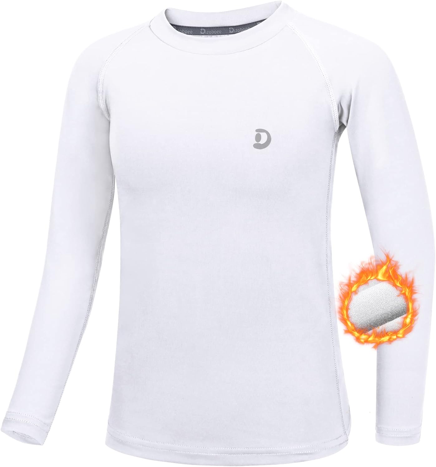 Dizoboee Youth Boys Thermal Compression Shirt Long Sleeve Kids Fleece Baselayers Sports Football Baseball Undershirt: Clothing, Shoes & Jewelry