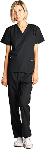 Miniatura 2 de Dagacci Juego de uniformes médicos para mujeres y hombres, juego de camiseta y pantalones quirúrgicos