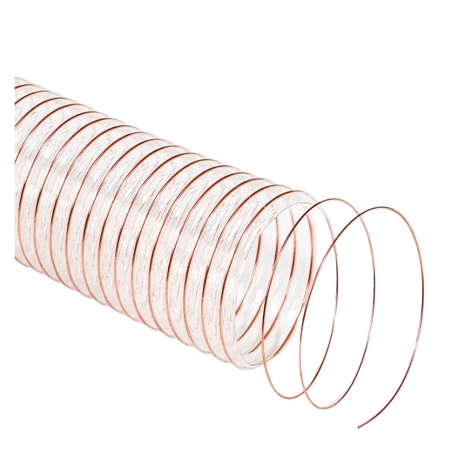 Flexible Polyurethane Ducting Hose 1 Meter Transparent PU Dust Suction Tube Vacuum Fume Exhaust Hose Air with Inside Diameter Range 20-150mm(1 Meter_Inner Diameter 130MM)