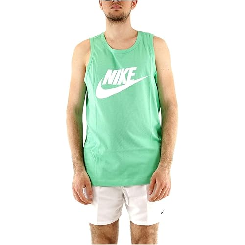Nike Sportswear Men's Icon Futura Tank Top (as1, Alpha, m, Regular, Regular, Spring Green)