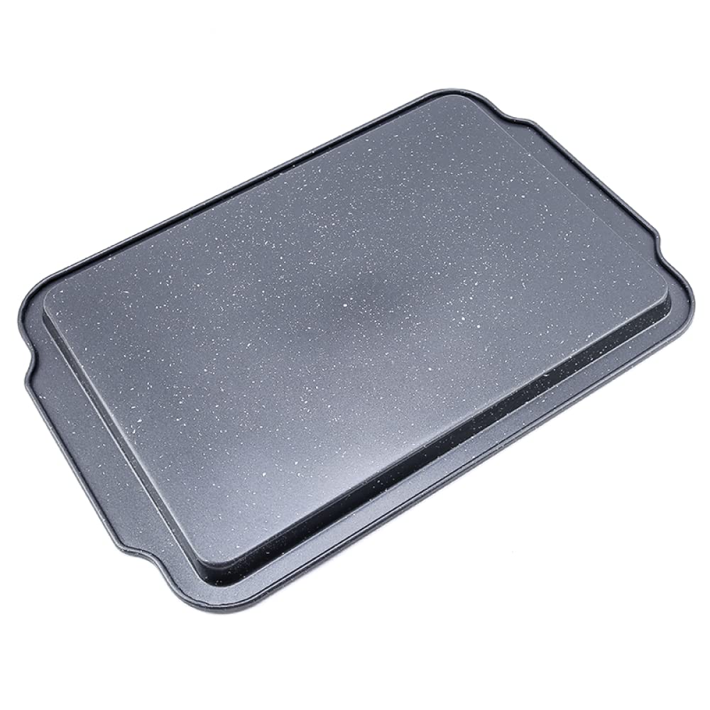 Carbon Steel Oven Tray Rectangle Cookie Sheet Baking Tray Patisserie Pan Pastry Tool Bakeware(L)