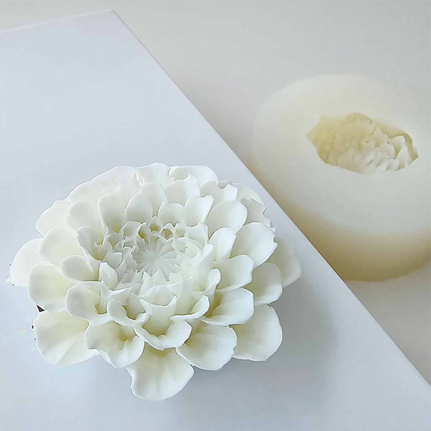 Silicone Dahlia Flower Mold - Silicone Resin Casting Molds for Candle & Resin & Soap Craft Supplies
