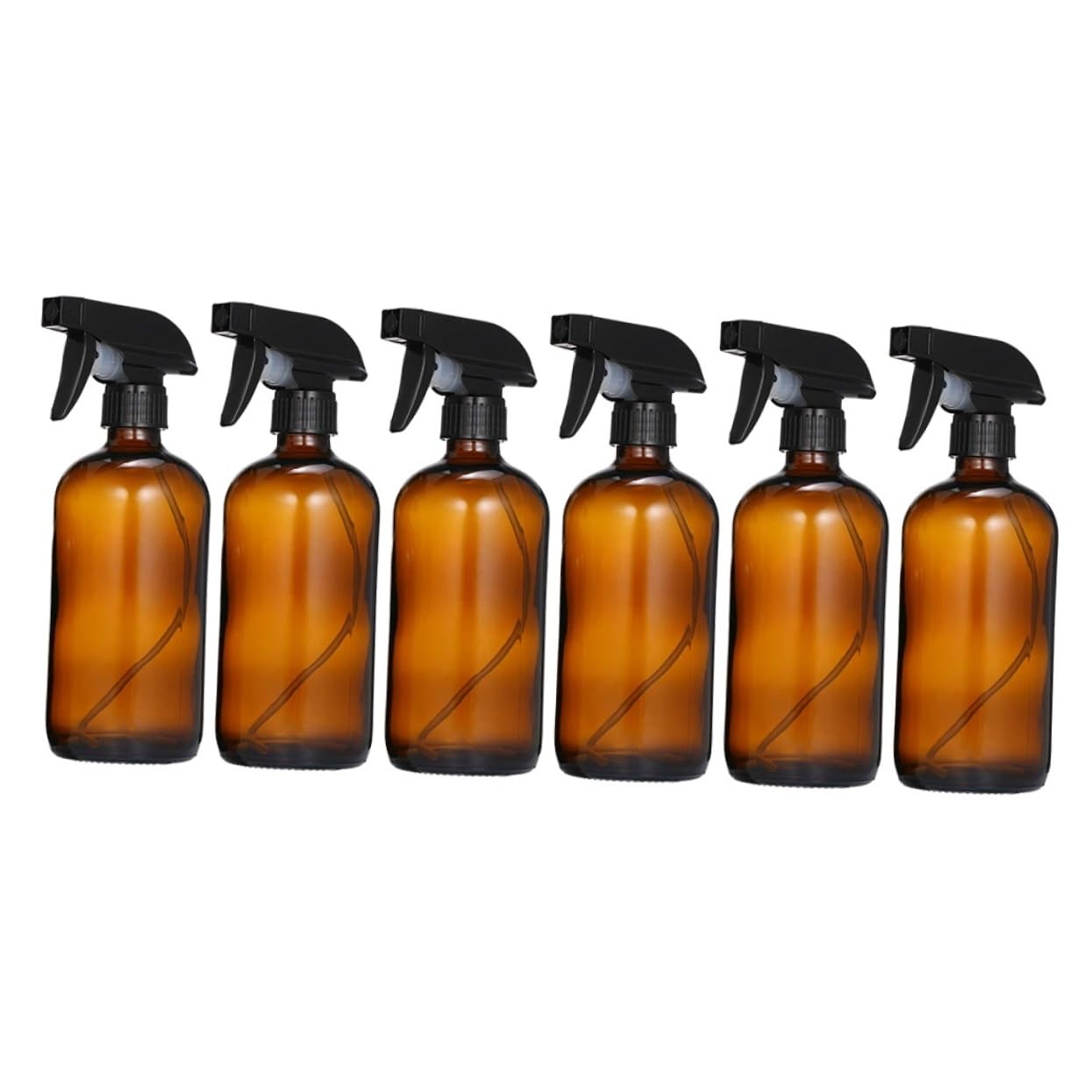 Housoutil 6 Stück Braune Glas Sprühflasche 500ml, Leere Sprühflasche