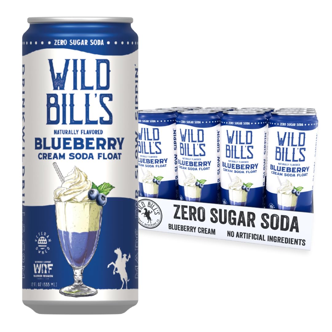 Amazon.com : Wild Bill's Zero Sugar Blueberry Cream Soda