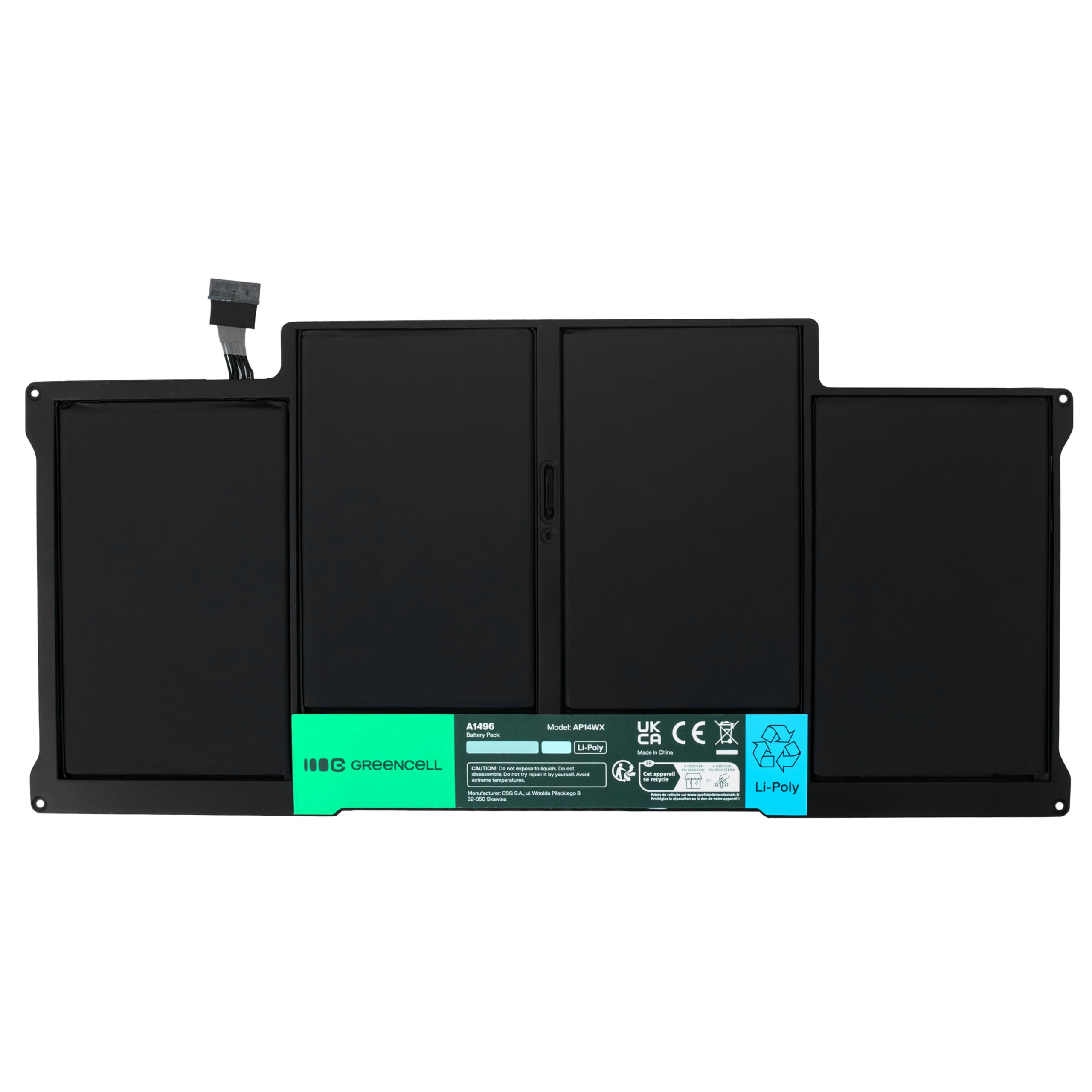Green Cell A1496 A1405 A1377 Batteria per Apple MacBook Air 13 A1369 A1466 (2010, 2011, 2012, 2013, 2014, 2015, 2017) Laptop (7200mAh 7.6V Nero)