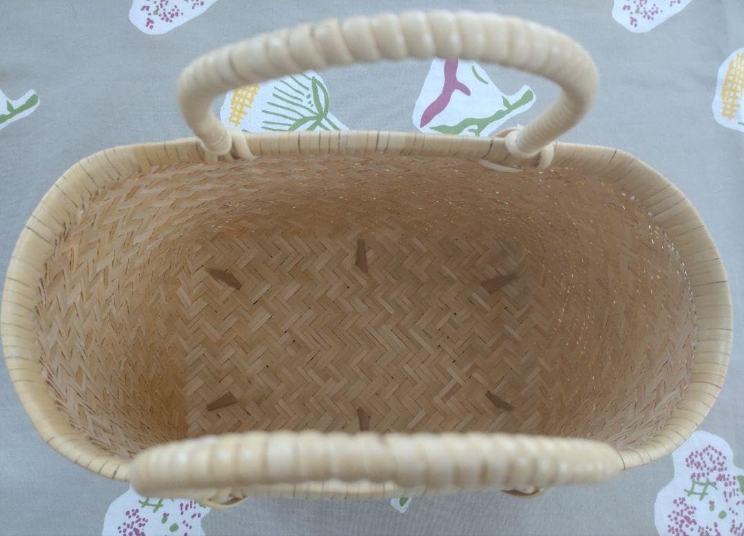 特大新着新品】鳥越竹細工 すず竹 手提げかご 尺五寸 極上品 鳥越竹細工