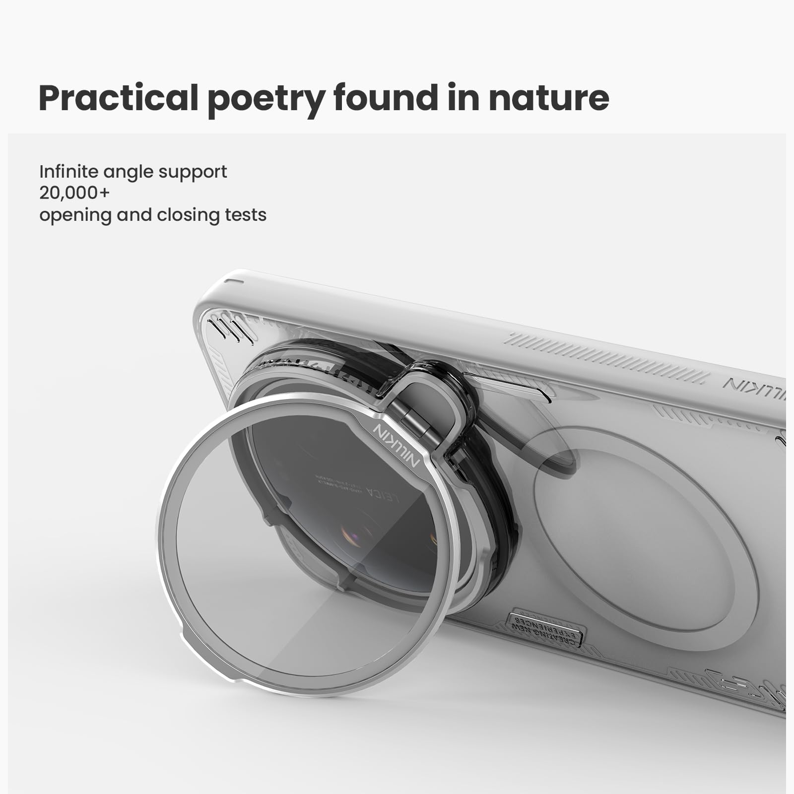 COQUE Custodia magnetica trasparente per Xiaomi 17 Ultra, cover a specchio trasparente ad alta definizione, anello magnetico N52 integrato, custodie sottili per Xiaomi 17 Ultra-Nero