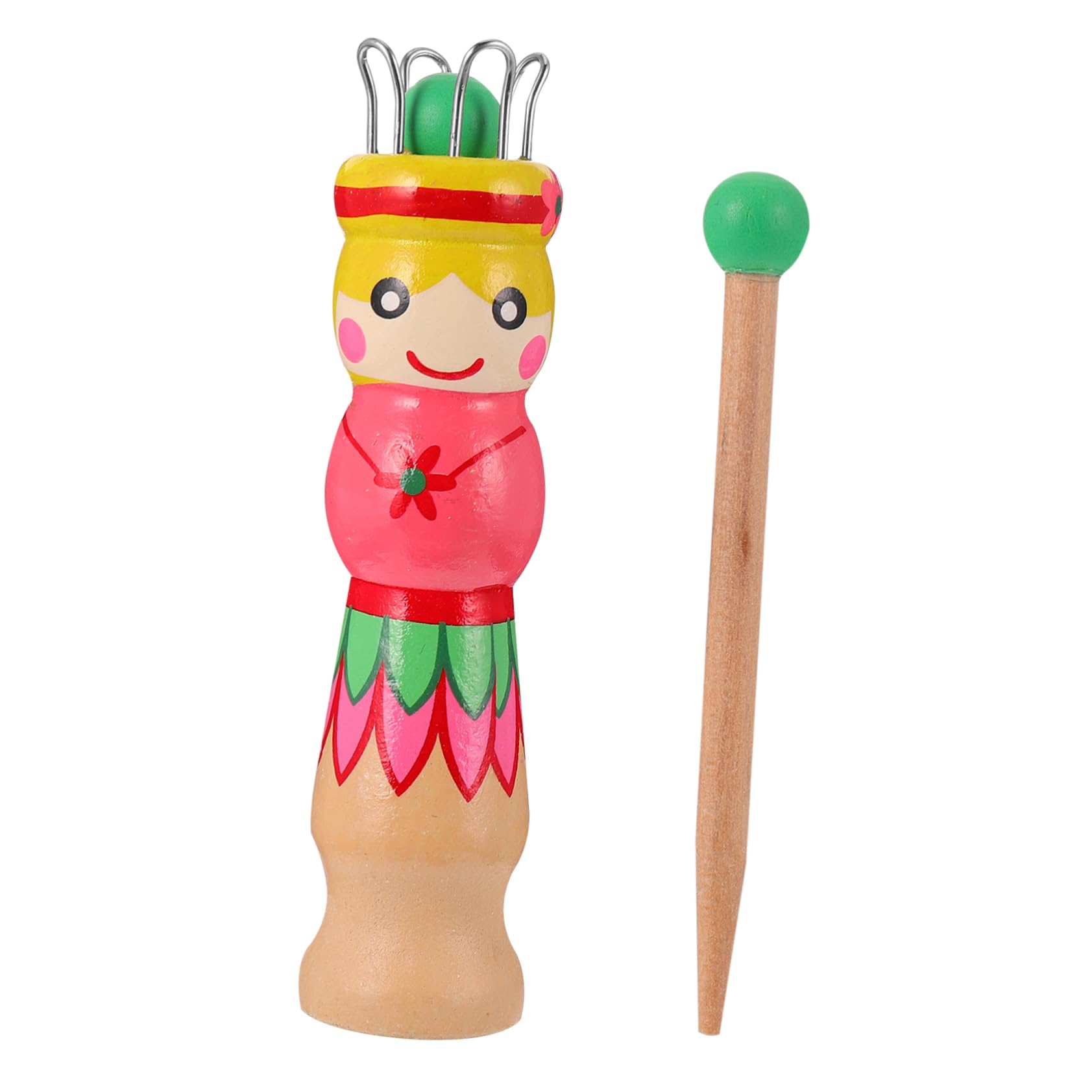 Tofficu Wooden Yarn Wool Knitter French Knitting Doll Craft Kit Mini Toy Weaving Machine for Beginners