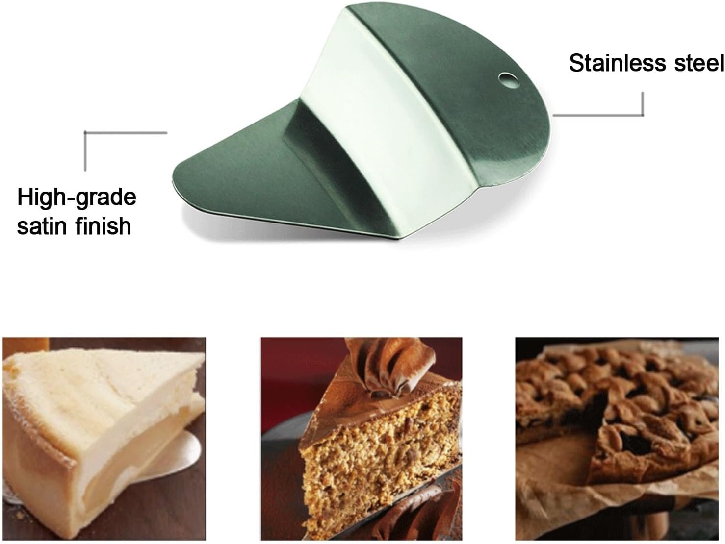 Triangle Pie Server 403 Stainless Steels Tableware Sets, Cake Knife for Dessert Cookies Pizza Mousse Cake Pizza Server Portable Holiday Restaurant(10pcs)