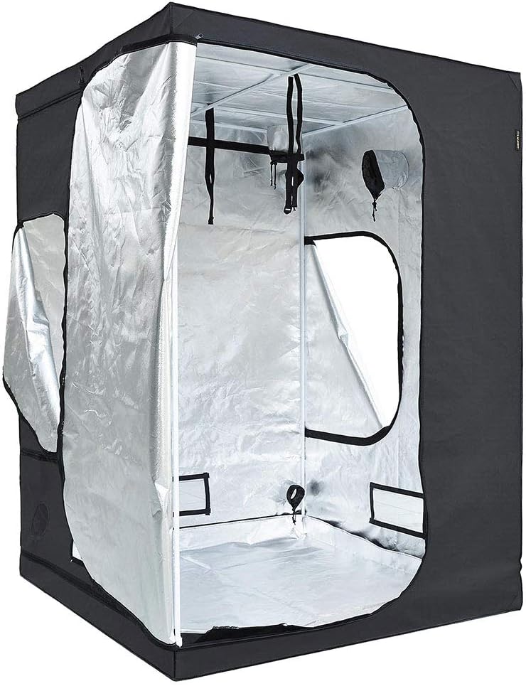 LAGarden 60" x 60" x 84" 600D 100% Reflective Diamond Mylar Hydroponics Indoor Grow Tent Planting Room