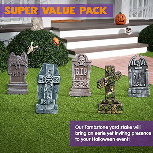 JOYIN 17” Halloween Foam RIP Graveyard Tombstones (5 Pack) の商品画像 1
