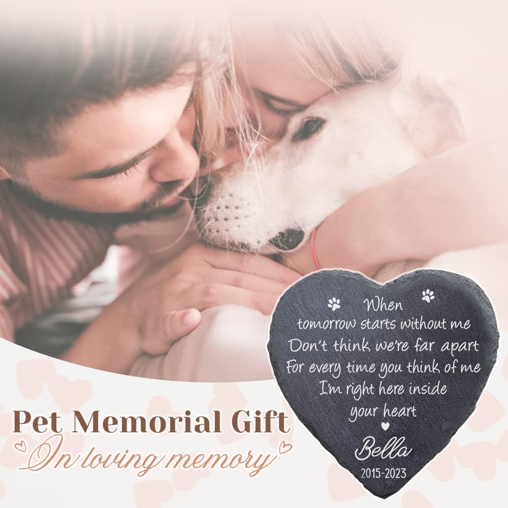 Pawfect House Personalized Pet Memorial Stones - Dog Memorial Gifts for Loss of Dog, Loss of Cat Sympathy Gift, Pet Loss Gifts, Pet Memorial Gifts, Dog Memorial Gifts, Loss of Dog Sympathy Gift