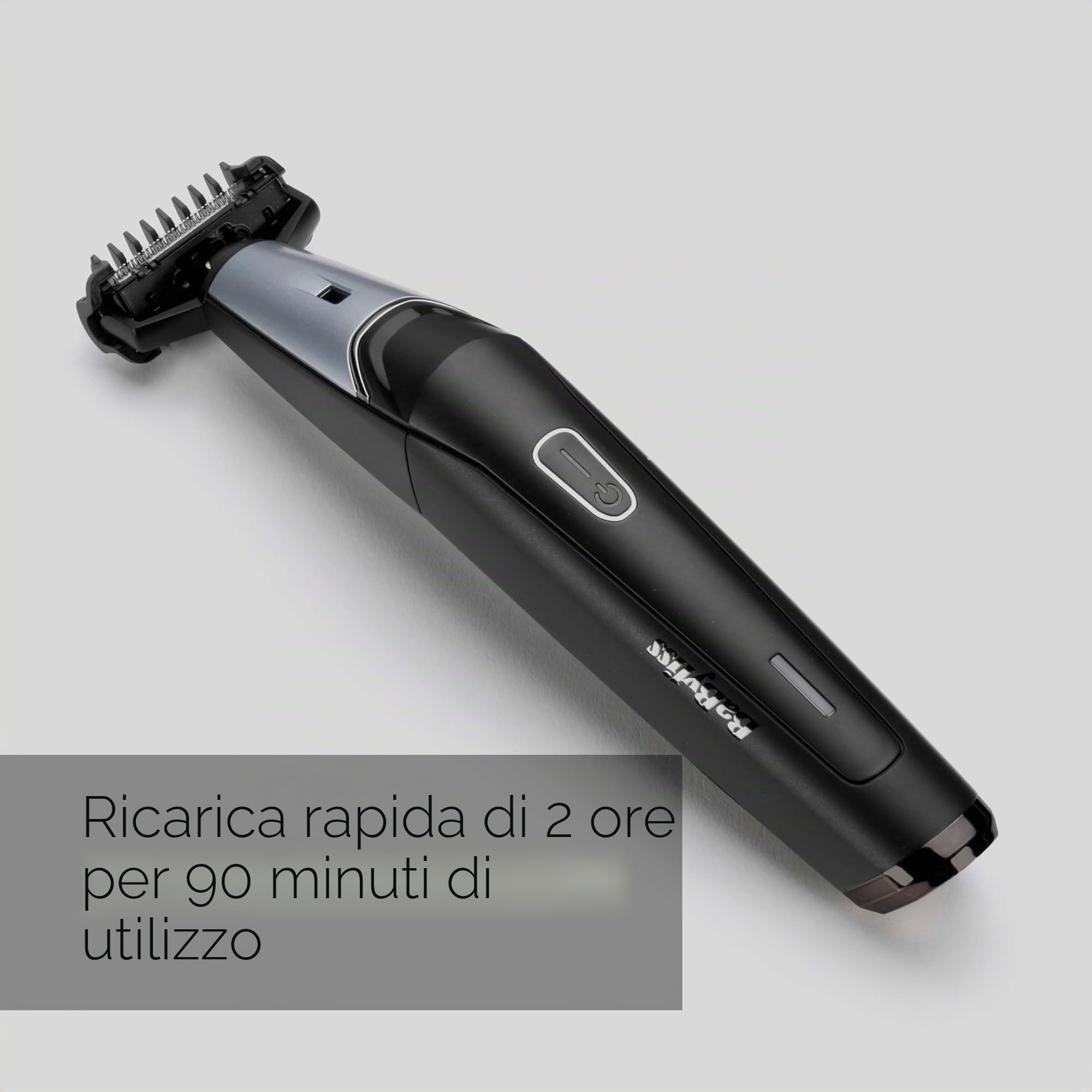BaByliss T880E Regolabarba Triple S, batteria agli ioni di litio, 3 guide di taglio, Grigio scuro