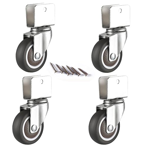 Rueda giratoria de metal, ruedas pesadas para muebles, ruedas de repuesto, ruedas de ruedas para silla de oficina, placa de montaje en forma de U,