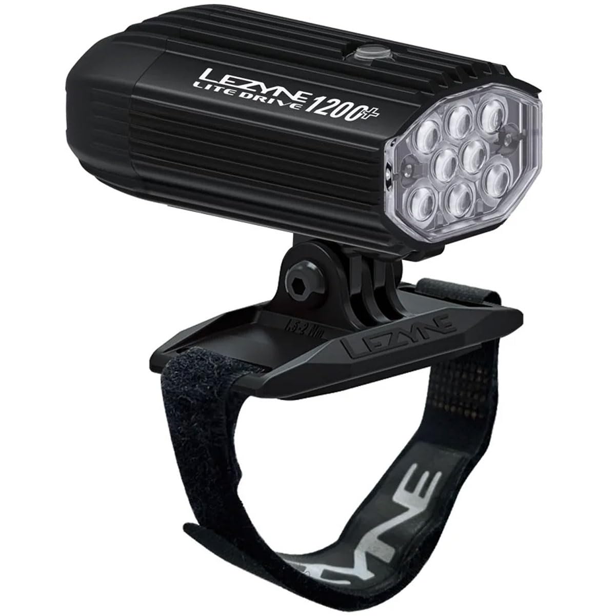 LEZYNE Helmet Lite Drive 1200+ Front USB-C Rechargeable Low-Profile Road Mountain Gravel Bike Bicycle Cycling Light, 1 200 Lumens | Includes GoPro
