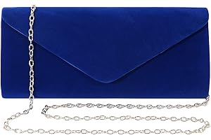 Captivating Blue Velvet Clutch Purse: Embellish any Evening