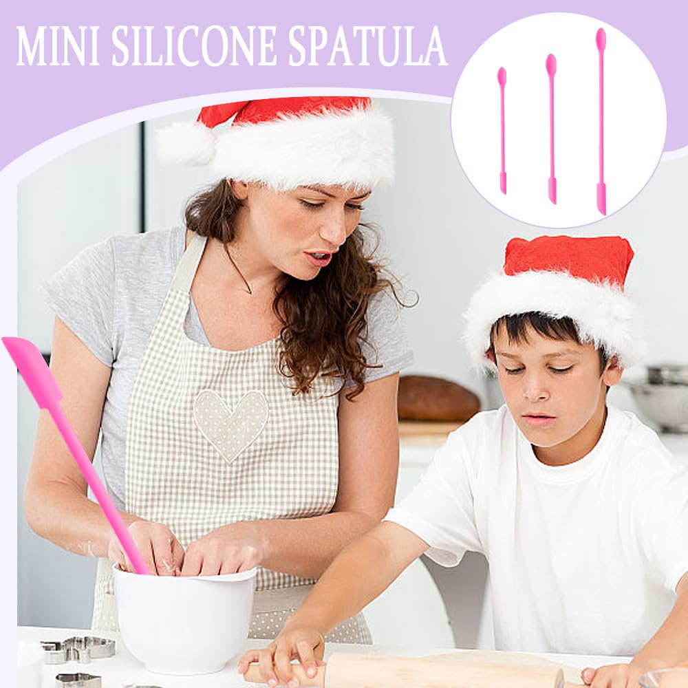 TRKETK 6 Pcs Mini Silicone Spatula Set including Facial Cream Spoons, Jar Scraper - Image 3