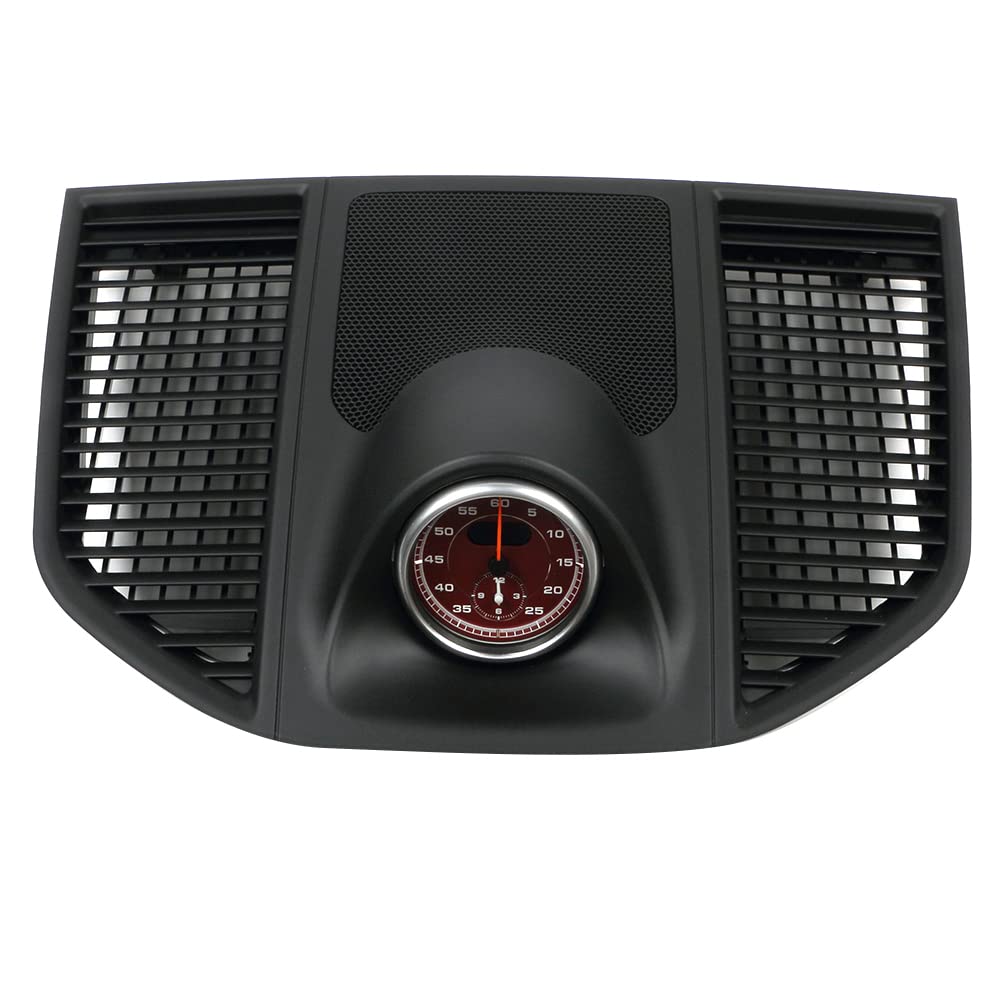 Instrument Panel Cover,Dash Clock Upper Cover Upper Center Dashboard Cover with Stopwatch Car Interior Accessories Fit for PorscheMACAN2014 -2021,Red