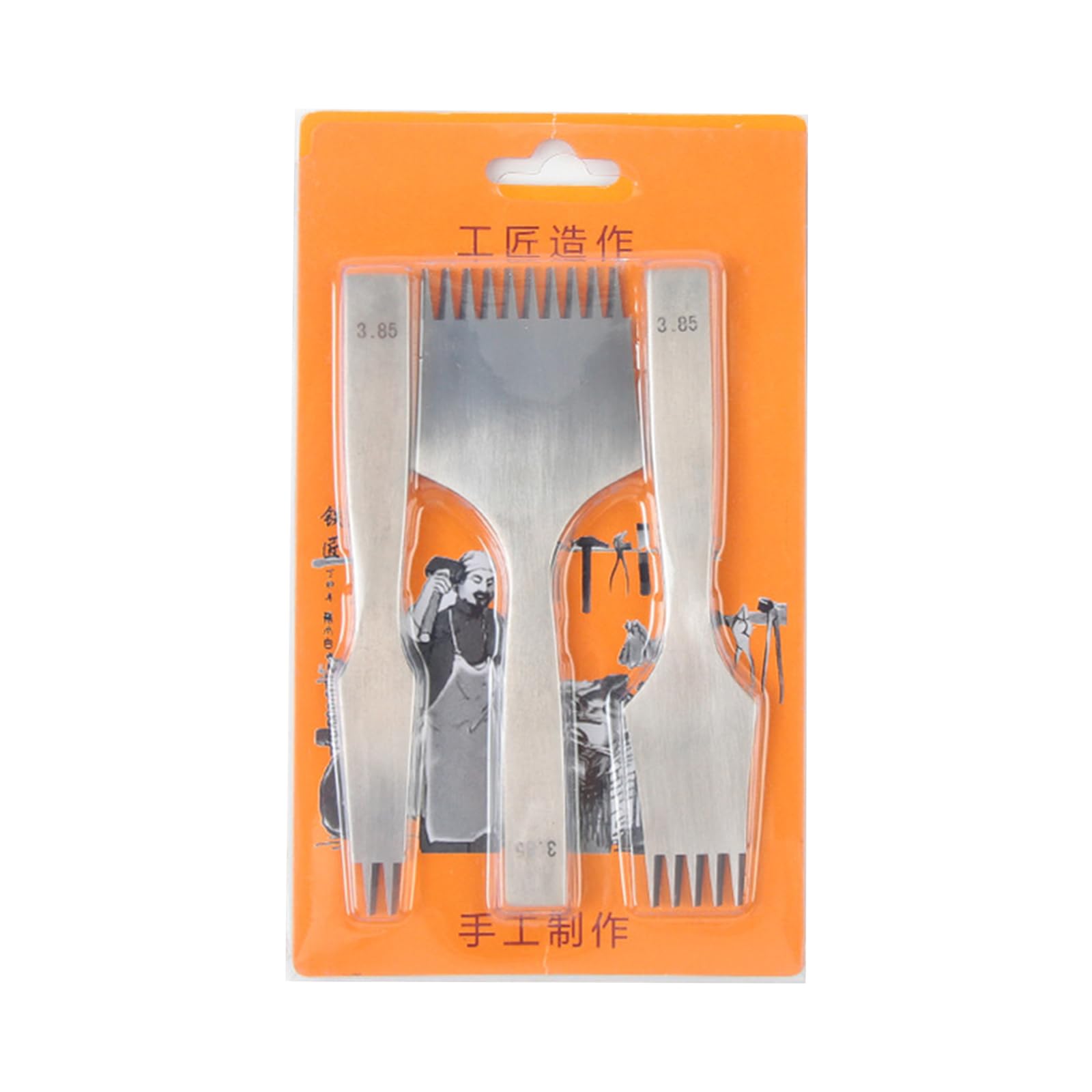 NEWFT Punching Pricking Leathers Prong Tools, 2/5 / 10 Prong Stitching Teeth Sewing Leathercraft Supplies Leathers Craft Tool Kits Stitching Lacing Set Craft Kits Edges Skiving