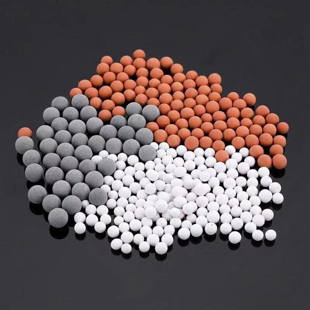 BLMHTWO Duschkopf-Perlen-Set, 3 Farben - Ersatz-Mineralperlen Für Duschfilter, 5 Mm