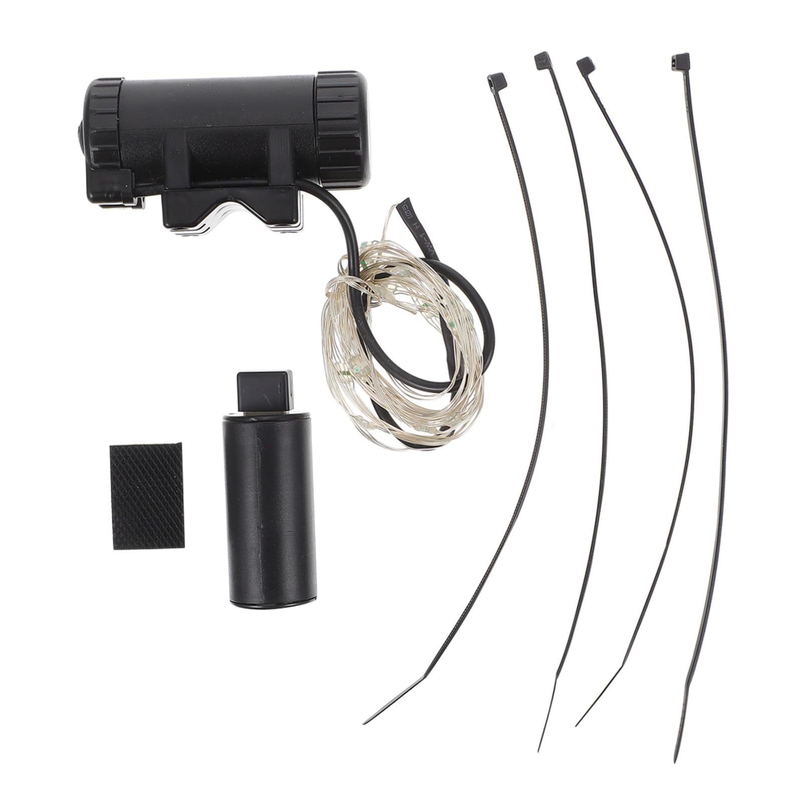 ibasenice 1set Luce per Bicicletta Riflessivo Ricaricabile Guidato Parlato Posteriore Leggero Davanti Luce dei Raggi della Ruota Lampada a Raggi Luce Filo Bici Impermeabili ABS Nero