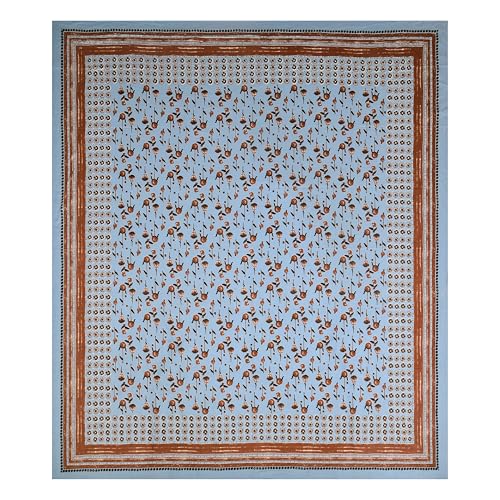 Image of BLOCKS OF INDIA Hand Block Printed 200 TC Cotton Super King Size Bedsheet(106 x 106) | Pack of 1, Batik Grey