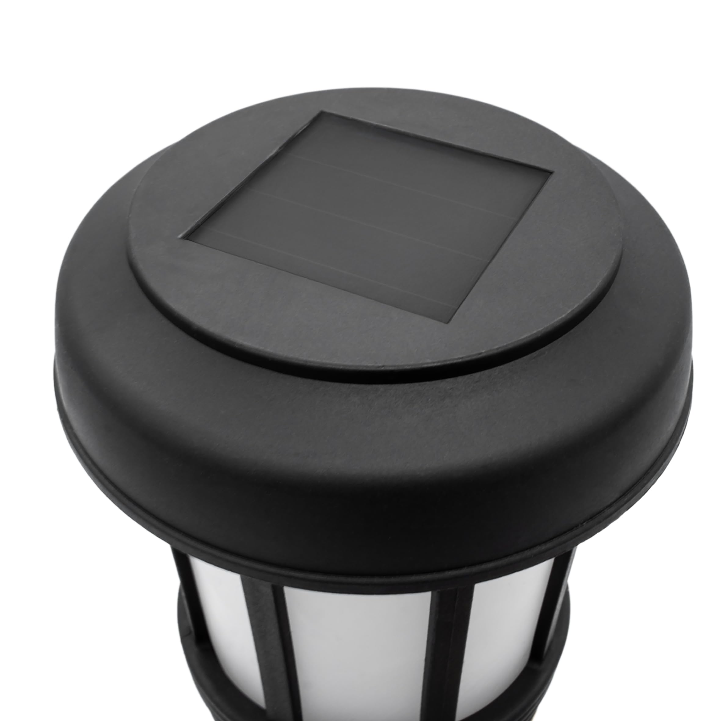 Spetebo LED Solar Gartenfackel in Rattan Optik - 12er Set - Solarleuchte 48 x 10 cm mit Flackereffekt - Garten Deko Beleuchtung Gartenstecker Beetstecker Gewegleuchte mit Flammen Effekt