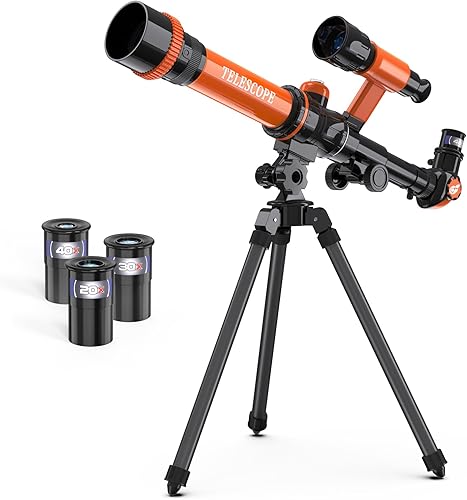 ToyerBee Telescopio para niños, incluye 3 oculares de aumento y brújula y buscador, telescopio lunar portátil para niños y principiantes de disponible en Yaxa Colombia