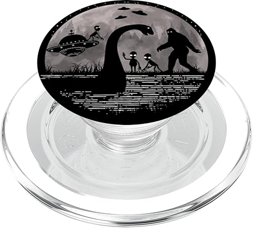 Vista 13 de Bigfoot Loch Ness Monster Nessie Sasquatch Ufo Funny Aliens PopSockets Swappable PopGrip