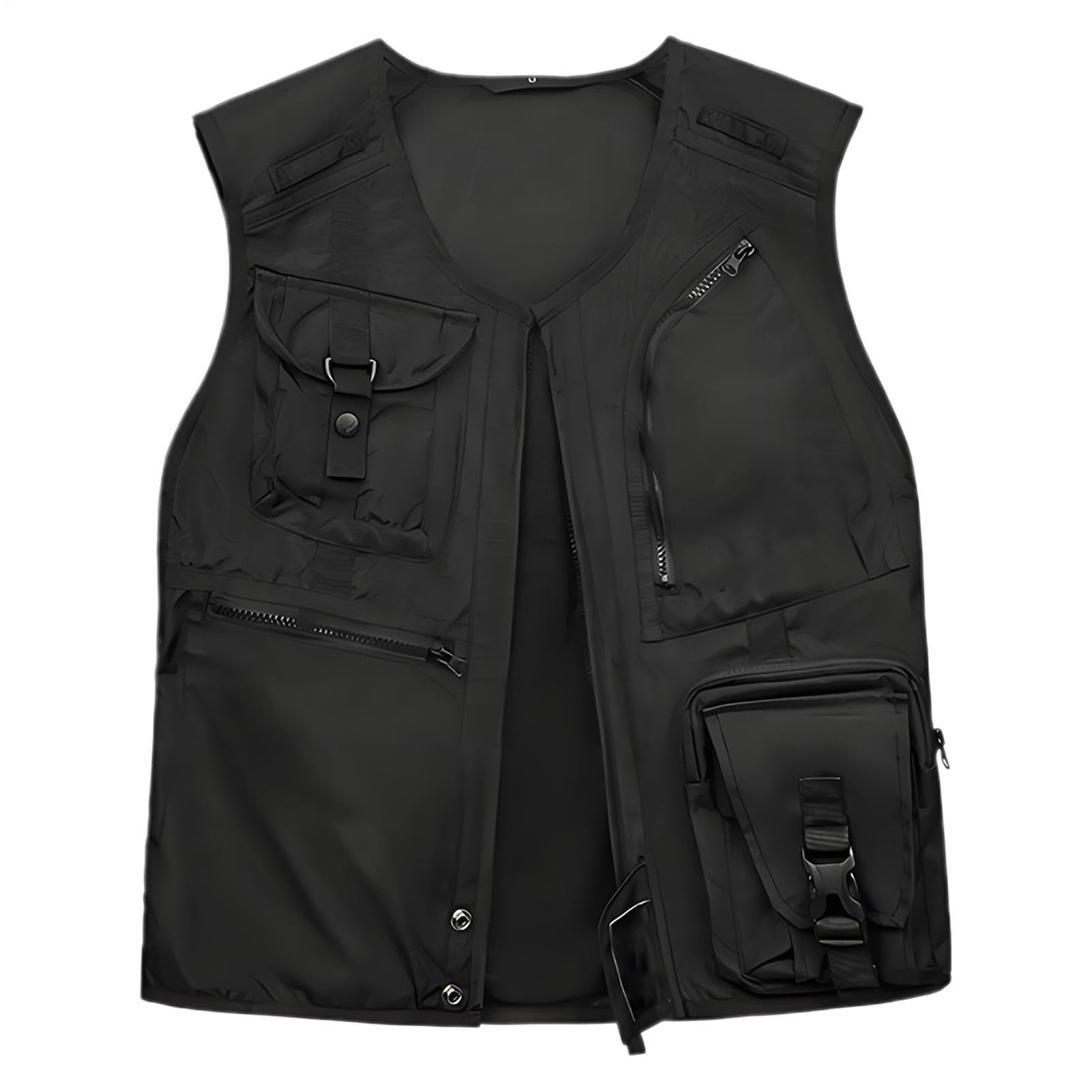Générique Gilet Moto Homme Construction déperlante, légère | Gilet moto de transport Tenue Et Équipement D'Extérieur Trajet Urbain Aventure En Plein Air Randonnée Alpinisme